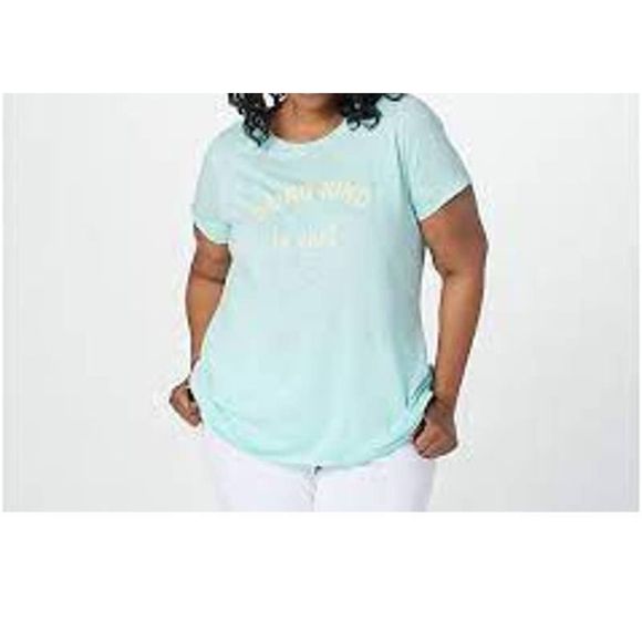 All Worthy Hunter McGrady women's Slub Knit Graphic being kind is cool tshirt - Picture 2 of 3